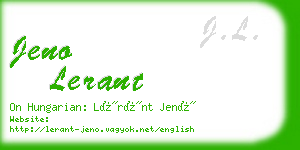 jeno lerant business card